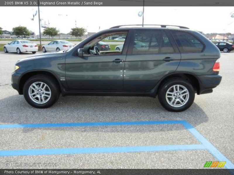 Highland Green Metallic / Sand Beige 2005 BMW X5 3.0i