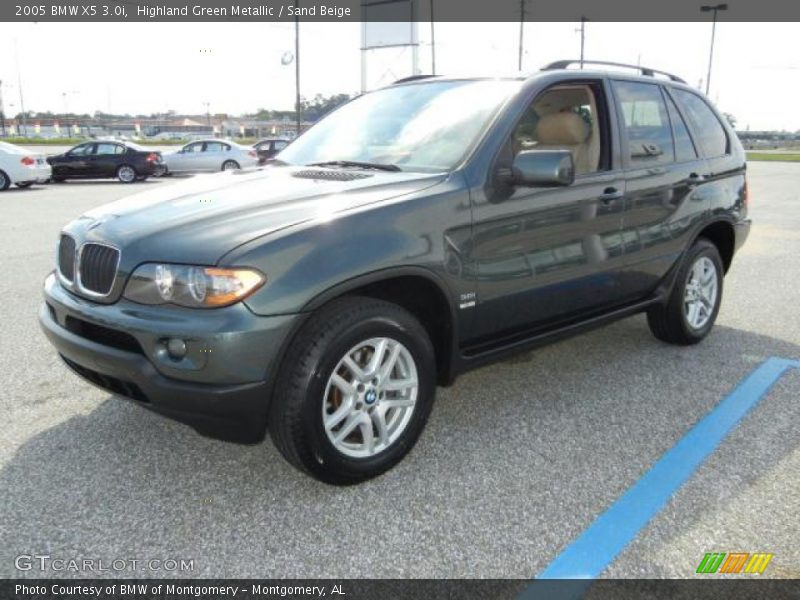 Highland Green Metallic / Sand Beige 2005 BMW X5 3.0i