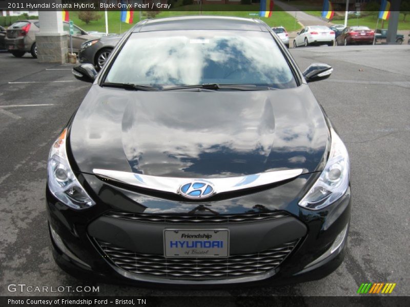 Black Onyx Pearl / Gray 2011 Hyundai Sonata Hybrid