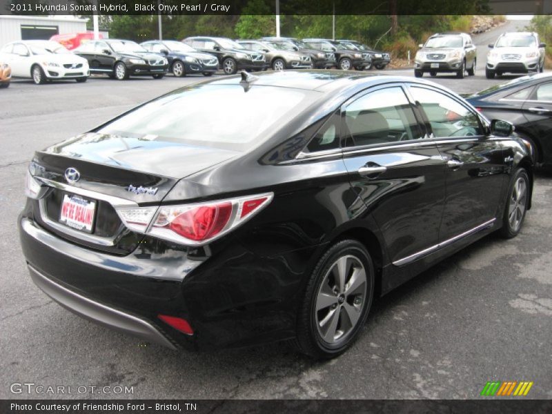Black Onyx Pearl / Gray 2011 Hyundai Sonata Hybrid