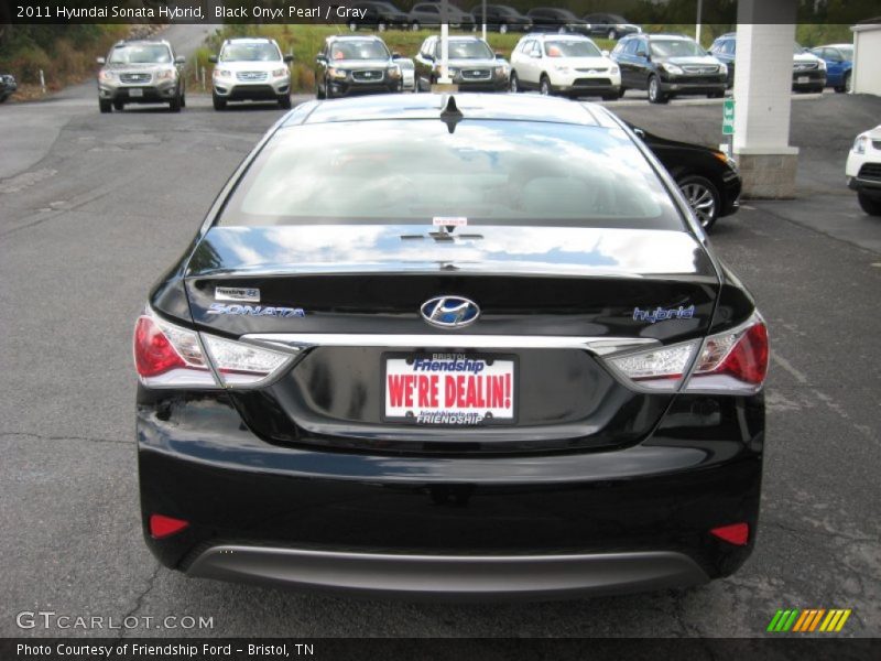 Black Onyx Pearl / Gray 2011 Hyundai Sonata Hybrid