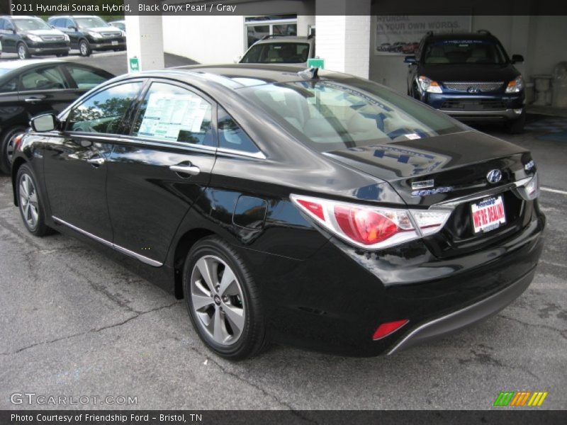 Black Onyx Pearl / Gray 2011 Hyundai Sonata Hybrid