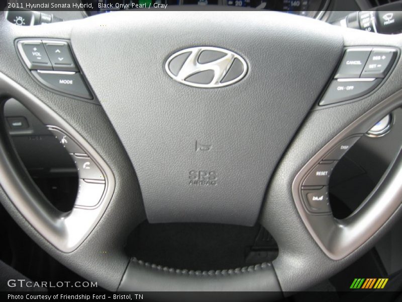 Black Onyx Pearl / Gray 2011 Hyundai Sonata Hybrid
