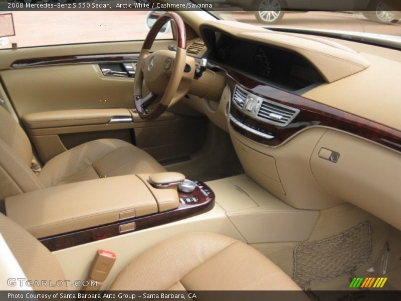 Arctic White / Cashmere/Savanna 2008 Mercedes-Benz S 550 Sedan