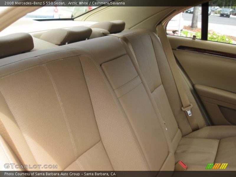 Arctic White / Cashmere/Savanna 2008 Mercedes-Benz S 550 Sedan