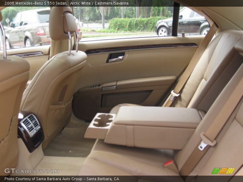 Arctic White / Cashmere/Savanna 2008 Mercedes-Benz S 550 Sedan
