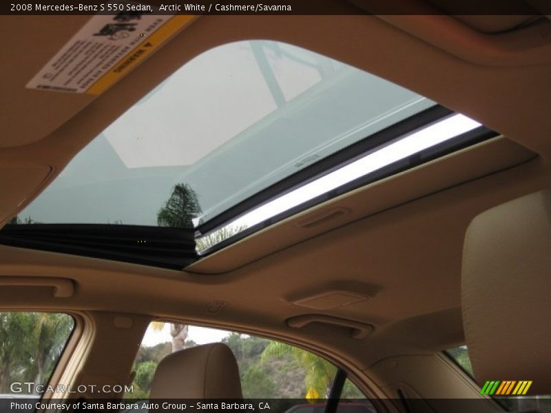 Arctic White / Cashmere/Savanna 2008 Mercedes-Benz S 550 Sedan