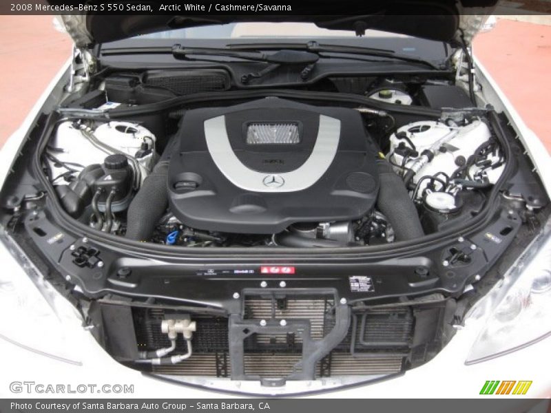 Arctic White / Cashmere/Savanna 2008 Mercedes-Benz S 550 Sedan