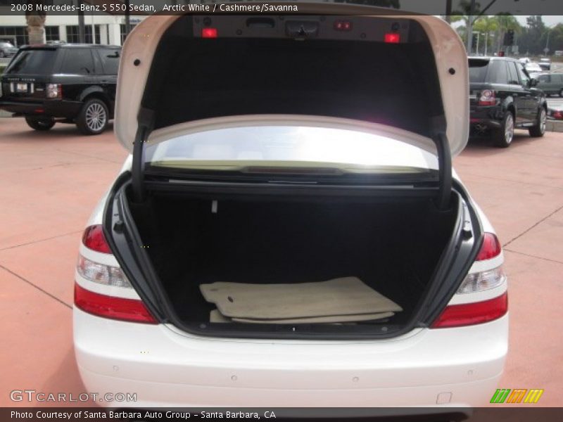 Arctic White / Cashmere/Savanna 2008 Mercedes-Benz S 550 Sedan