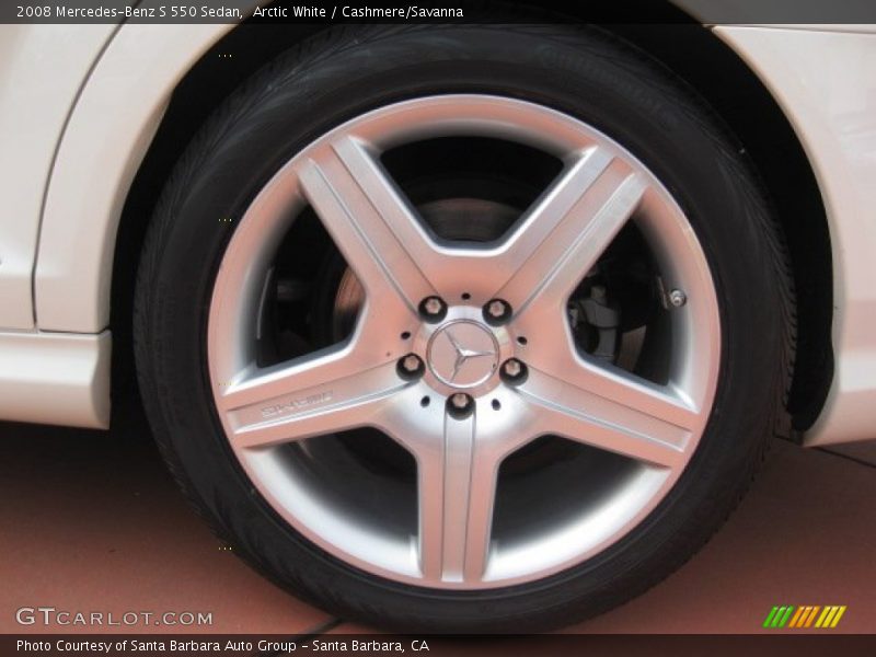 Arctic White / Cashmere/Savanna 2008 Mercedes-Benz S 550 Sedan
