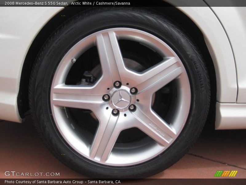 Arctic White / Cashmere/Savanna 2008 Mercedes-Benz S 550 Sedan