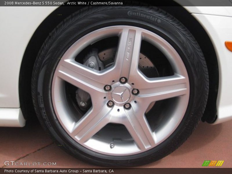 Arctic White / Cashmere/Savanna 2008 Mercedes-Benz S 550 Sedan
