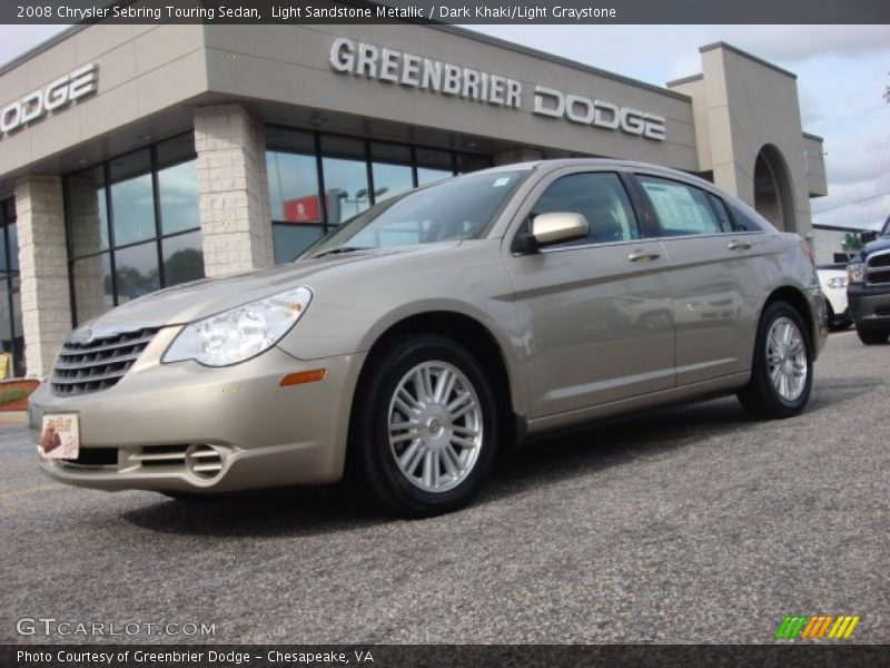Light Sandstone Metallic / Dark Khaki/Light Graystone 2008 Chrysler Sebring Touring Sedan
