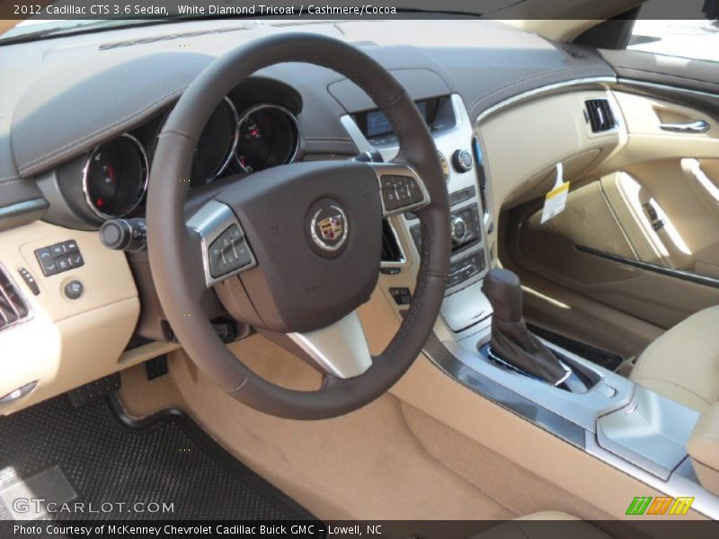 White Diamond Tricoat / Cashmere/Cocoa 2012 Cadillac CTS 3.6 Sedan