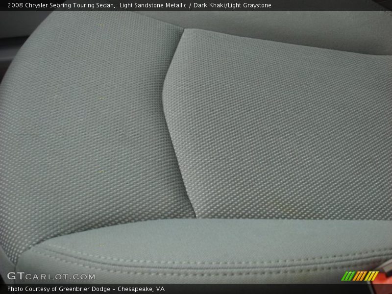 Light Sandstone Metallic / Dark Khaki/Light Graystone 2008 Chrysler Sebring Touring Sedan