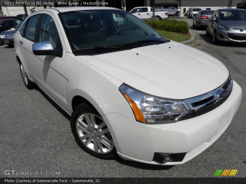 White Suede / Medium Stone 2011 Ford Focus SEL Sedan