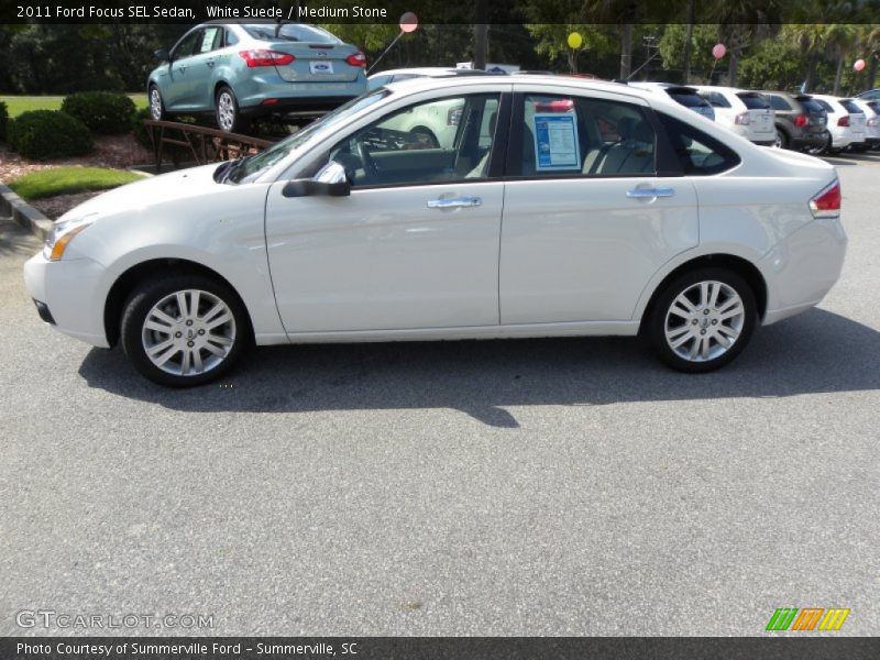 White Suede / Medium Stone 2011 Ford Focus SEL Sedan