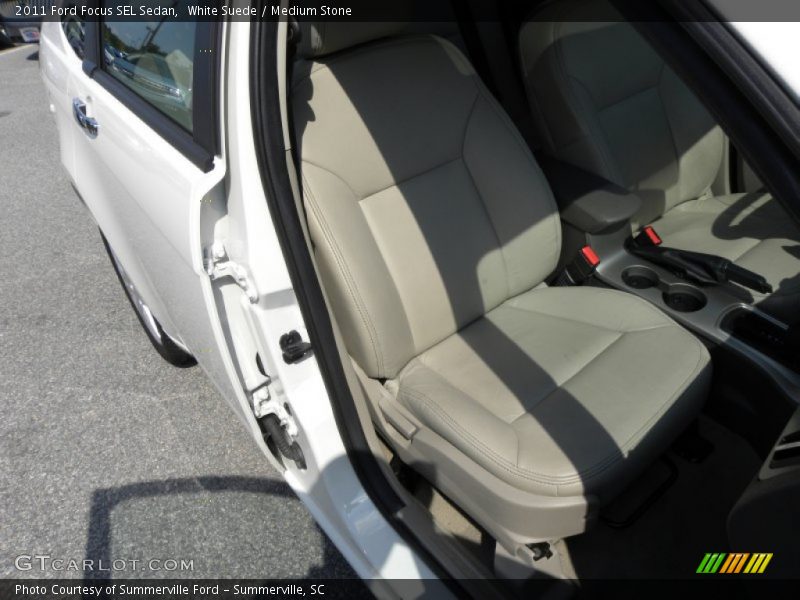 White Suede / Medium Stone 2011 Ford Focus SEL Sedan