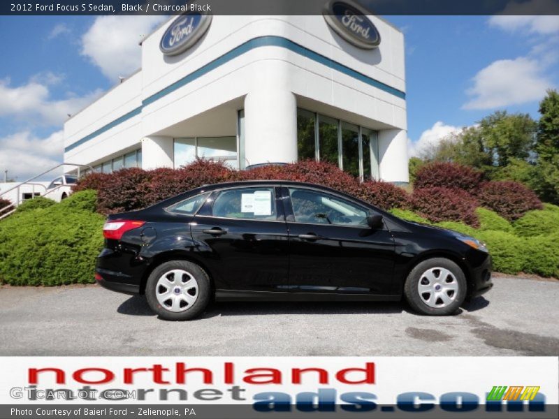 Black / Charcoal Black 2012 Ford Focus S Sedan