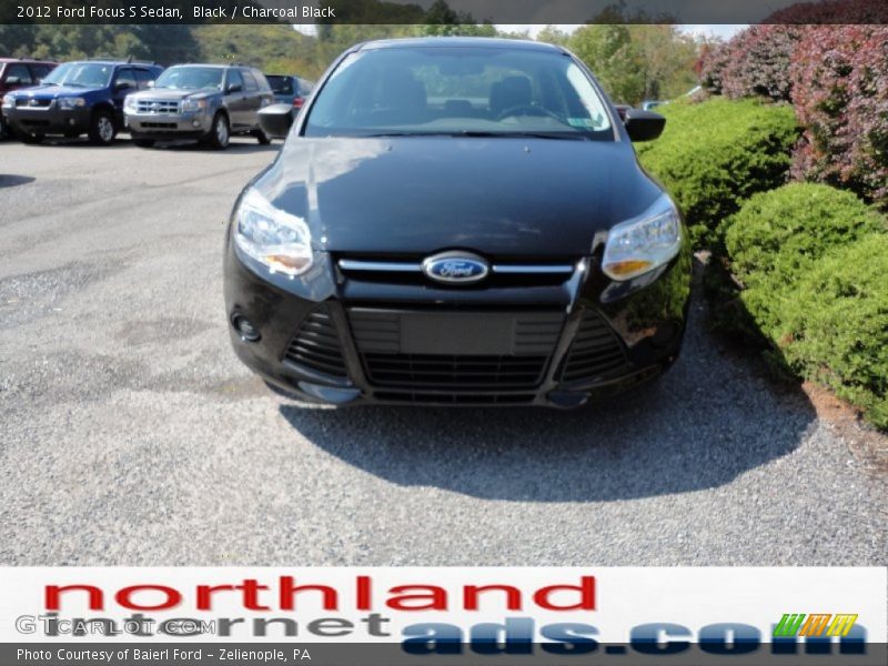 Black / Charcoal Black 2012 Ford Focus S Sedan