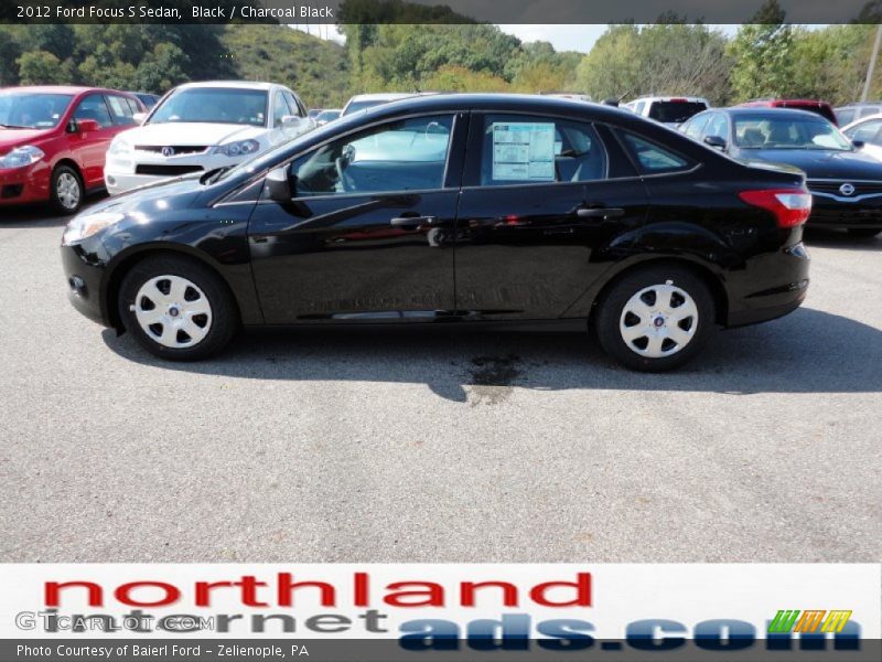 Black / Charcoal Black 2012 Ford Focus S Sedan