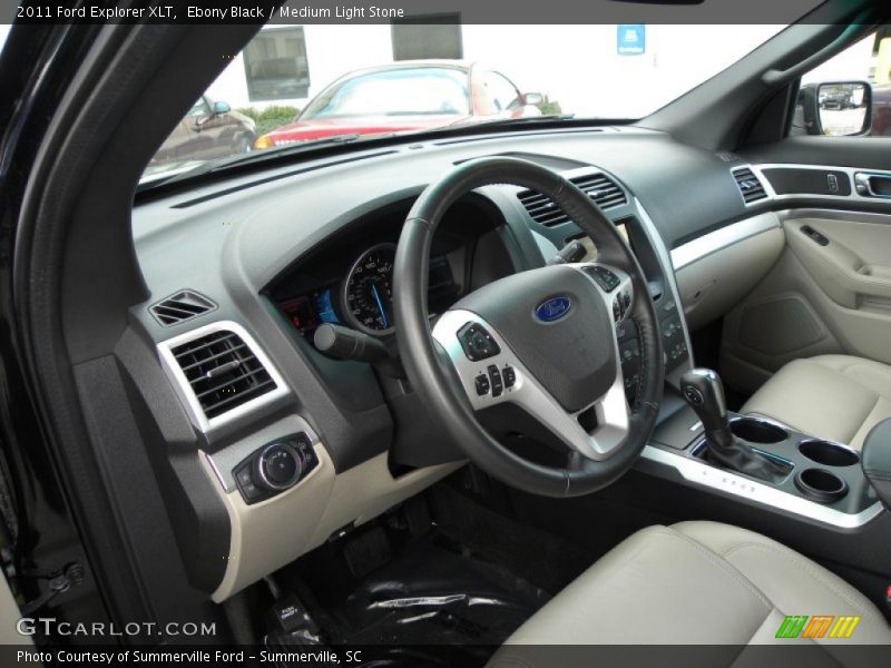Ebony Black / Medium Light Stone 2011 Ford Explorer XLT