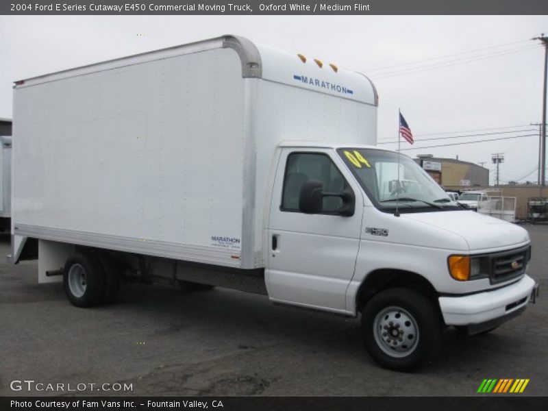 Oxford White / Medium Flint 2004 Ford E Series Cutaway E450 Commercial Moving Truck