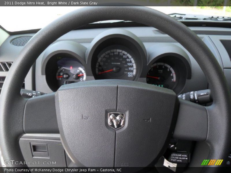Bright White / Dark Slate Gray 2011 Dodge Nitro Heat
