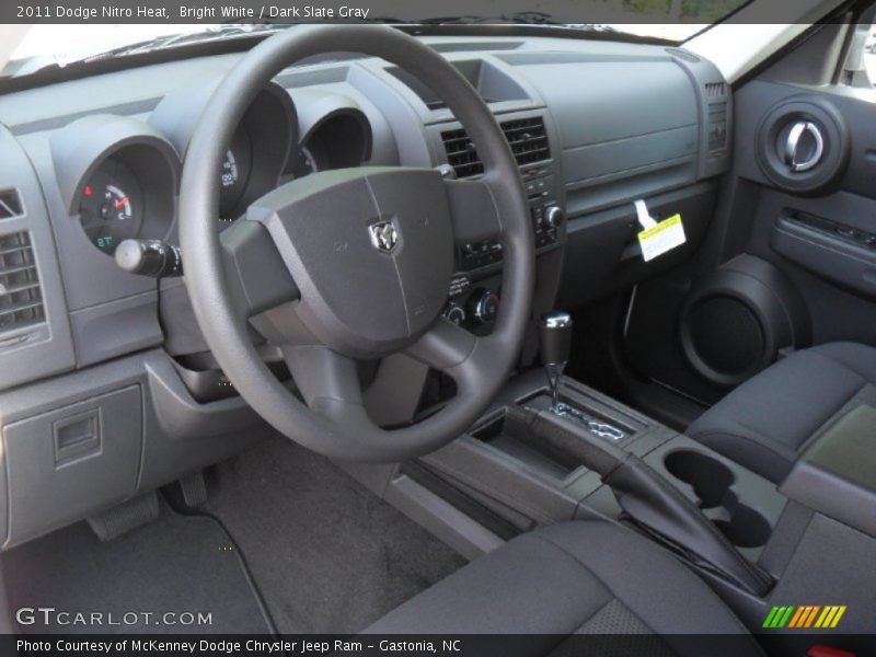 Bright White / Dark Slate Gray 2011 Dodge Nitro Heat