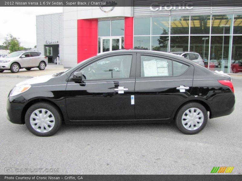 Super Black / Charcoal 2012 Nissan Versa 1.6 SV Sedan