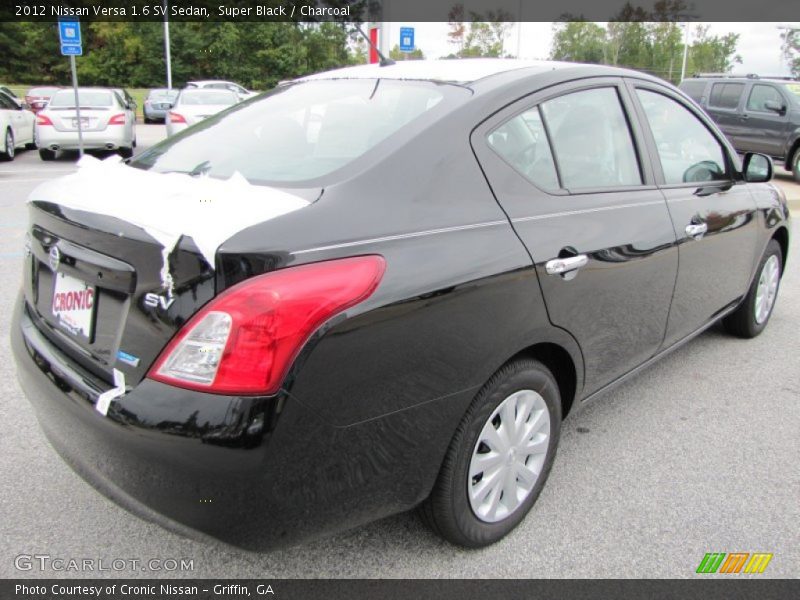 Super Black / Charcoal 2012 Nissan Versa 1.6 SV Sedan