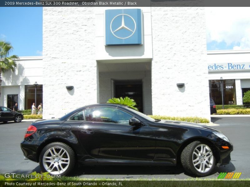 Obsidian Black Metallic / Black 2009 Mercedes-Benz SLK 300 Roadster