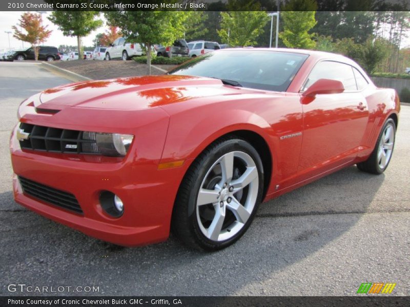 Inferno Orange Metallic / Black 2010 Chevrolet Camaro SS Coupe