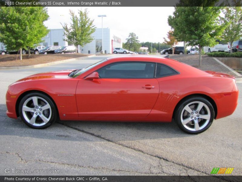 Inferno Orange Metallic / Black 2010 Chevrolet Camaro SS Coupe