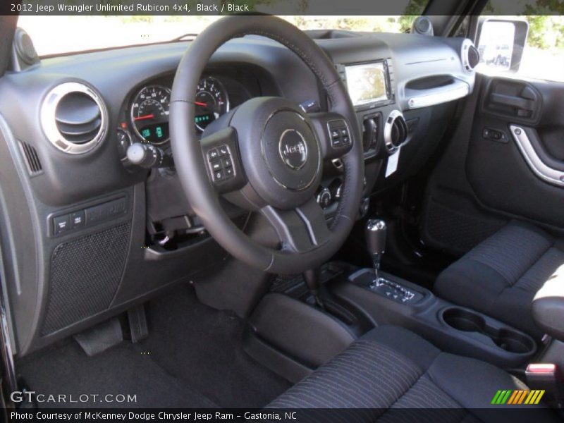  2012 Wrangler Unlimited Rubicon 4x4 Black Interior