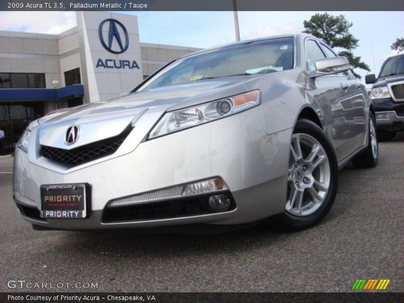 Palladium Metallic / Taupe 2009 Acura TL 3.5
