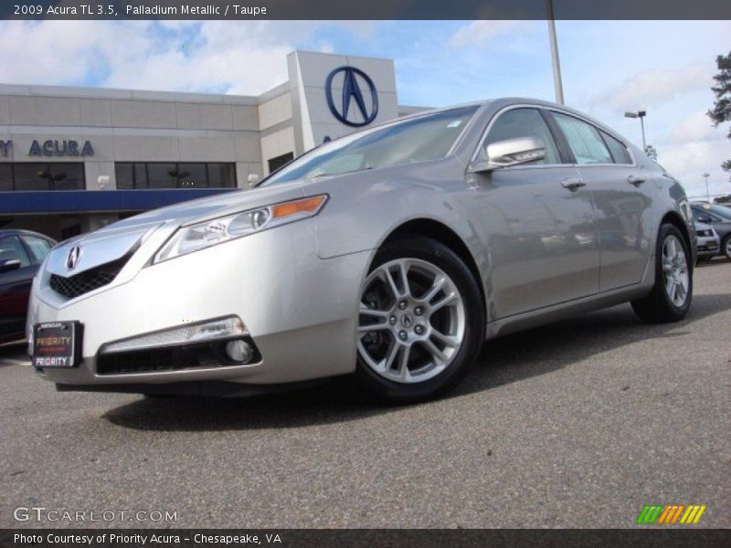 Palladium Metallic / Taupe 2009 Acura TL 3.5