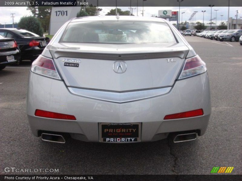 Palladium Metallic / Taupe 2009 Acura TL 3.5