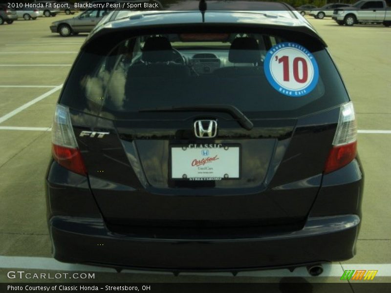 Blackberry Pearl / Sport Black 2010 Honda Fit Sport