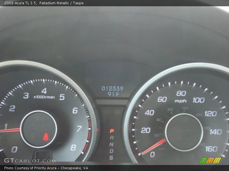 Palladium Metallic / Taupe 2009 Acura TL 3.5