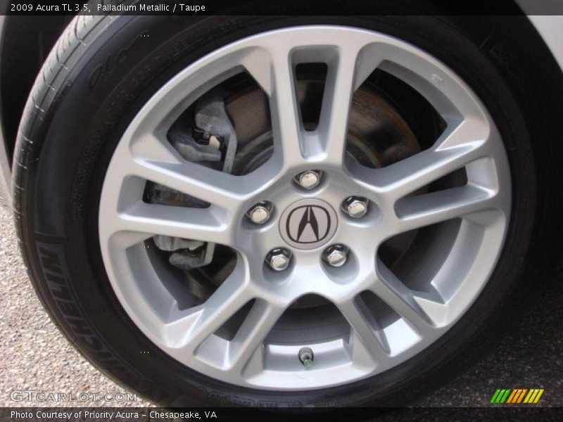 Palladium Metallic / Taupe 2009 Acura TL 3.5