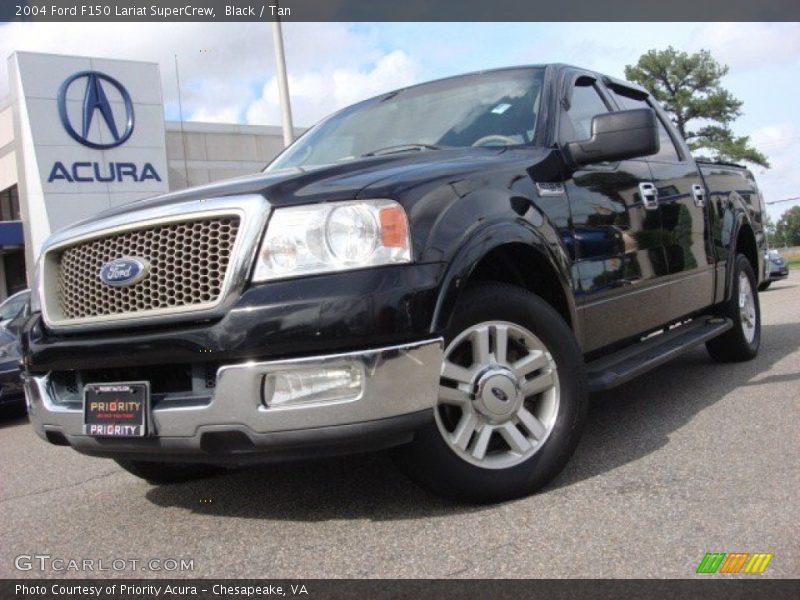 Black / Tan 2004 Ford F150 Lariat SuperCrew