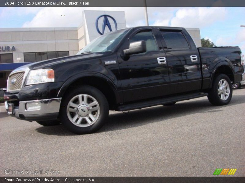 Black / Tan 2004 Ford F150 Lariat SuperCrew