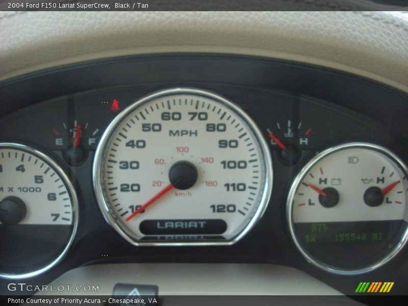 Black / Tan 2004 Ford F150 Lariat SuperCrew