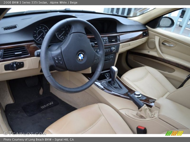 Alpine White / Beige 2008 BMW 3 Series 335i Sedan