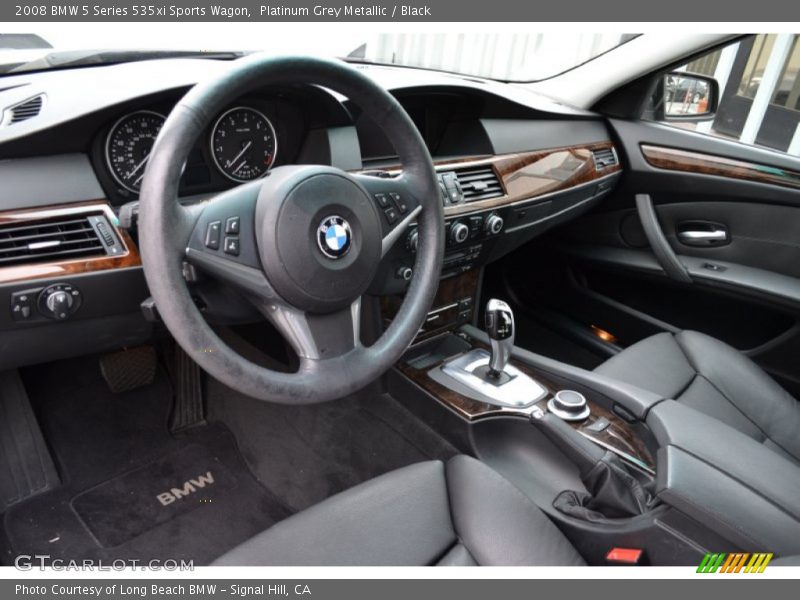 Platinum Grey Metallic / Black 2008 BMW 5 Series 535xi Sports Wagon