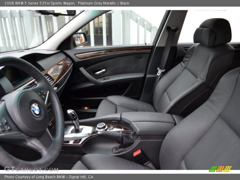 Platinum Grey Metallic / Black 2008 BMW 5 Series 535xi Sports Wagon