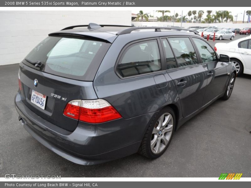 Platinum Grey Metallic / Black 2008 BMW 5 Series 535xi Sports Wagon