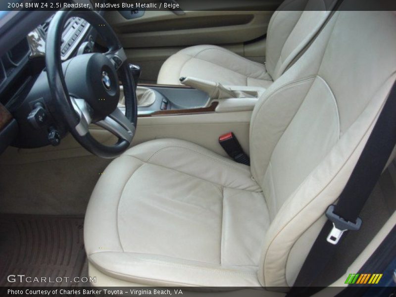 Maldives Blue Metallic / Beige 2004 BMW Z4 2.5i Roadster