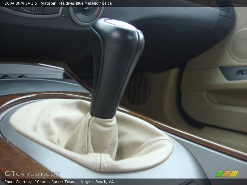 Maldives Blue Metallic / Beige 2004 BMW Z4 2.5i Roadster